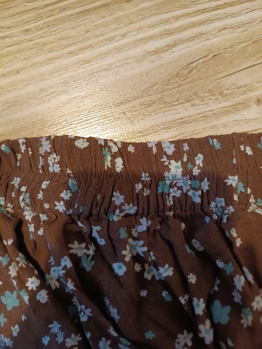 Brązowa spódnica w kwiatki House rozmiar M wiskoza TANIO!