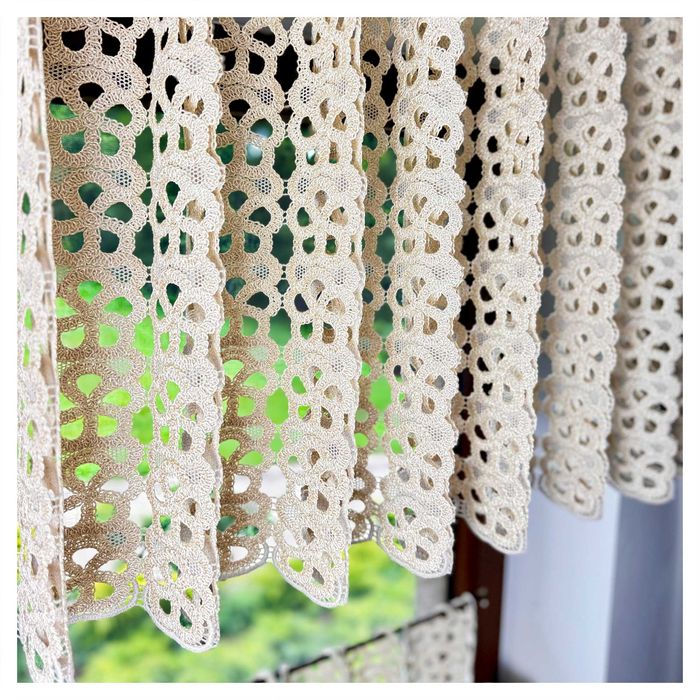 Zazdrostka Gipiura Złota Firanka Do Pokoju Do Kuchni Na Wymiar 60 wys