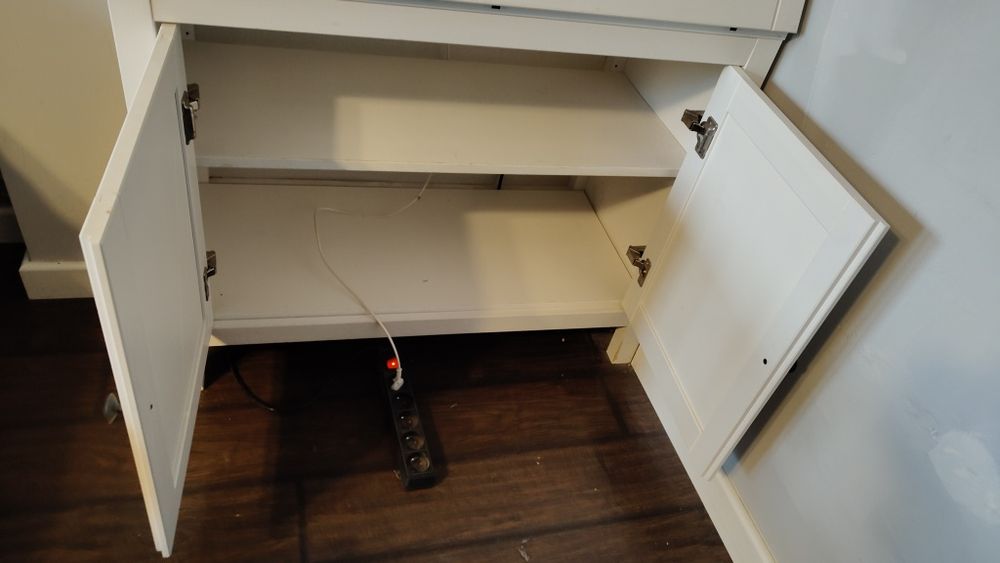 Ikea Hemnes sekretarzyk barek z nadstawką biały sosna