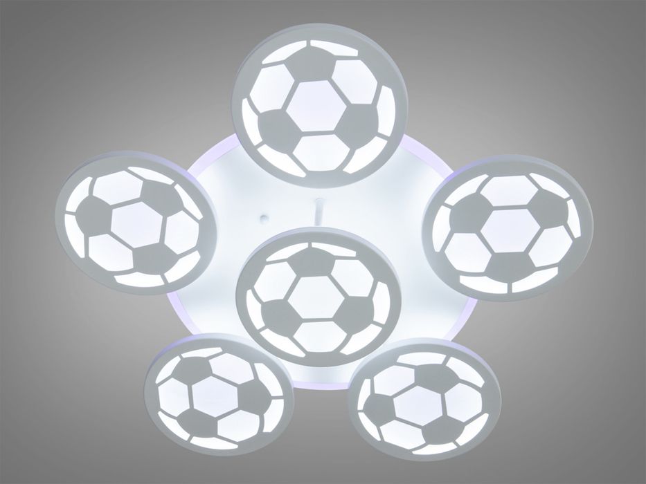 Сучасна LED люстра "футбольний м`яч", 105W, біла