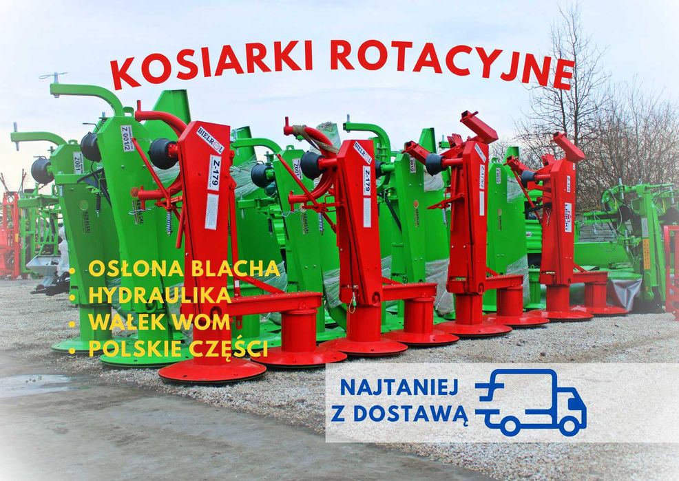 OKAZJA Kosiarka rotacyjna bębnowa TANIO * osłona blacha * hydraulika * dostawa * raty