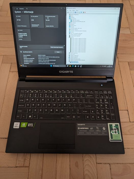 Laptop Gigabyte G5 KC [144Hz i5-10500H RTX 3060 16 RAM 512SSD]