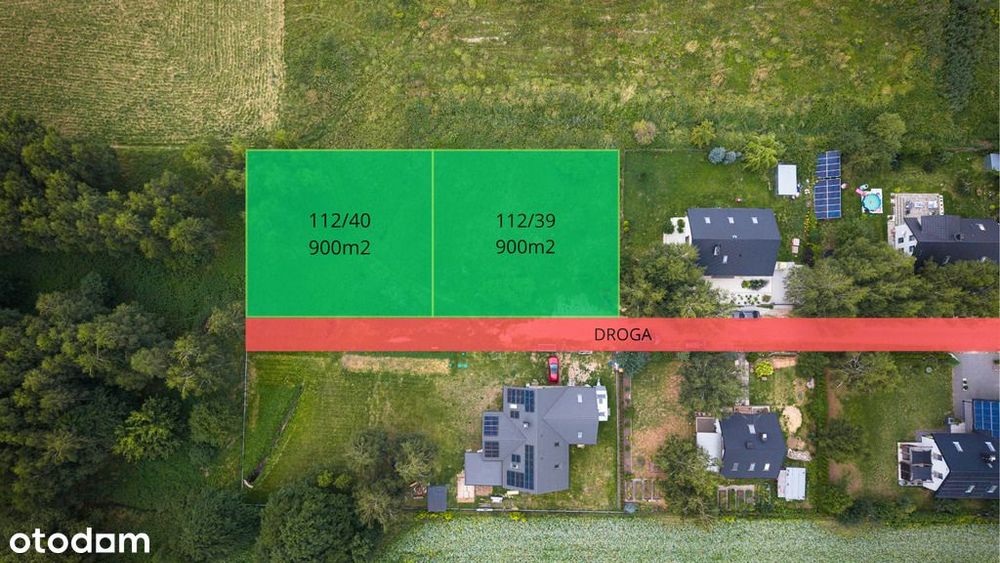 Działka budowlana 900 m², MPZP, droga utwardzona