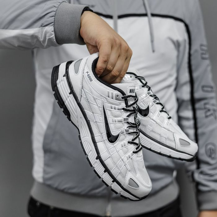 Кросівки Nike P-6000 White - Black premium | Кроссовки Найк чоловічі