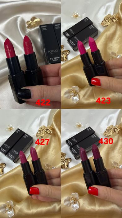 Помада Smart fusion lipstick kiko milano кремова помада кіко мілано 401 404 405 407 408 409 412 415 416 422 432 458 460 461