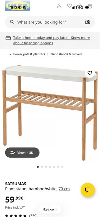Plant stand, SATSUMAS ikea