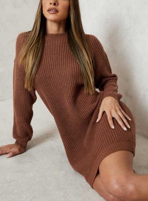Dzianinowa sukienka sweter Boohoo r. XS