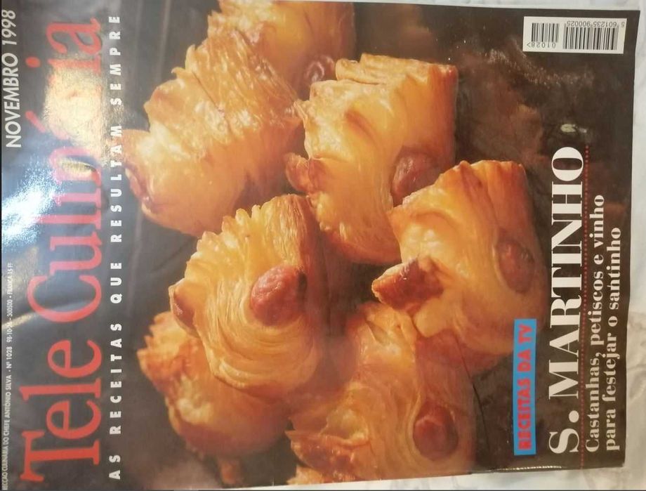 Tele Culinária e Doçaria - 8 revistas com 25 anos - 1998.99 LOTE 6