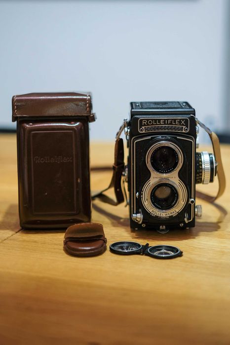 Rolleiflex T Tessar 75mm f/3.5 + Rolleinar-1 T + osłona | od pierwszego właściciela