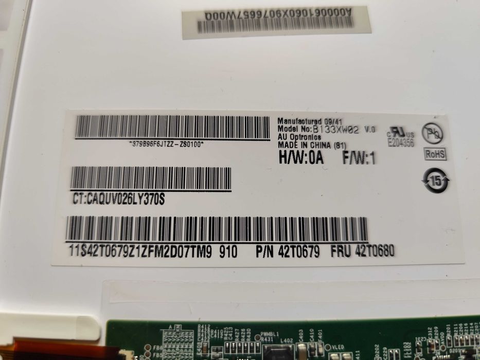 Matryca LED TN matowa 13,3 " 1366 x 768 Au Optronics B133XW02 V0