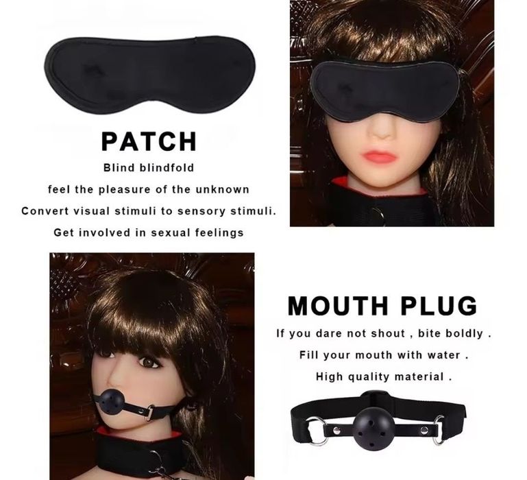 Набор 8 предметов маска хлест наручники