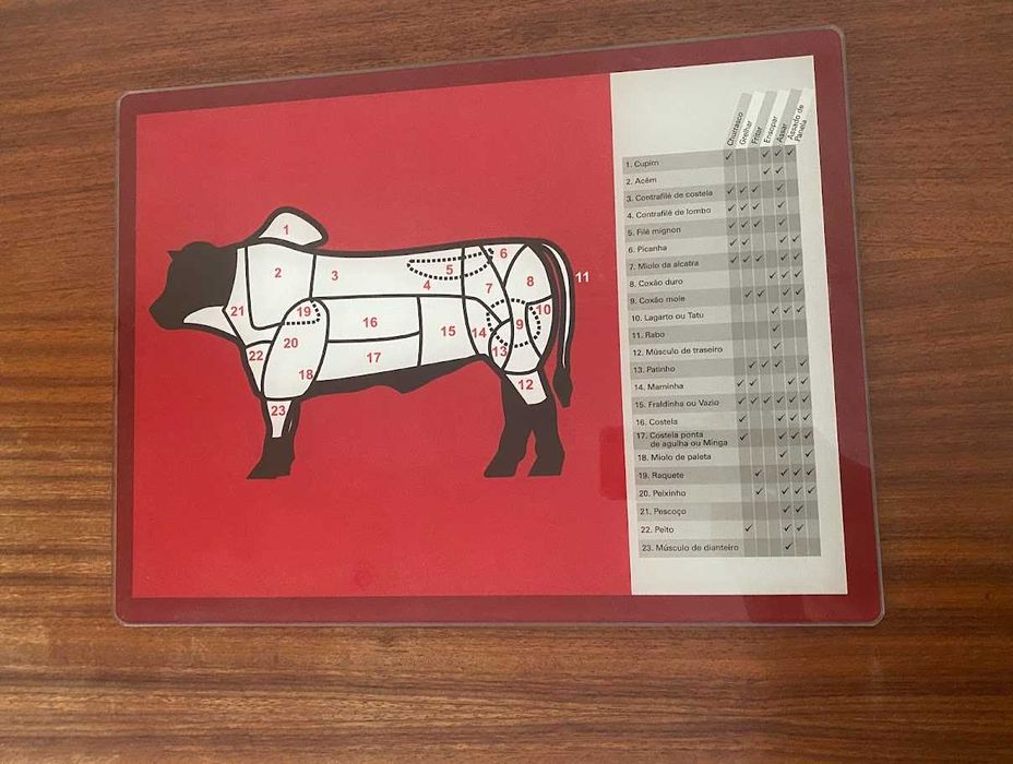 Tábua de corte de vidro 40x30 cm