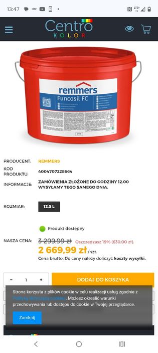 Impregnacja do ścian Remmers 12.5
