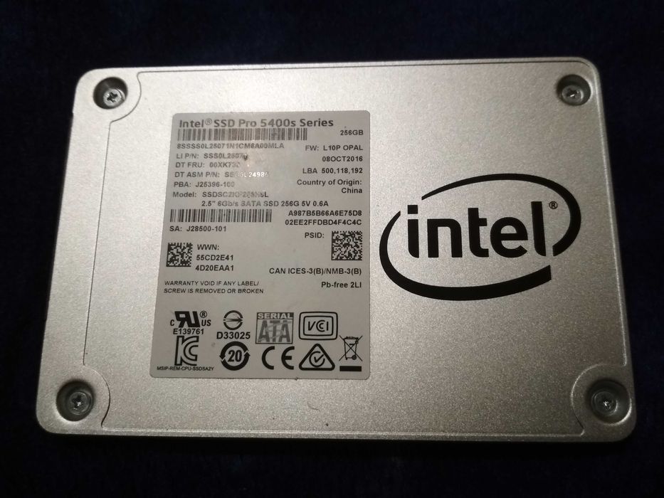 SSD Intel PRO 5400s  256 Gb (восстановление)