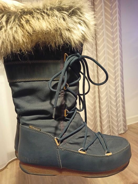Moon boot monaco z kożuszkiem śniegowce