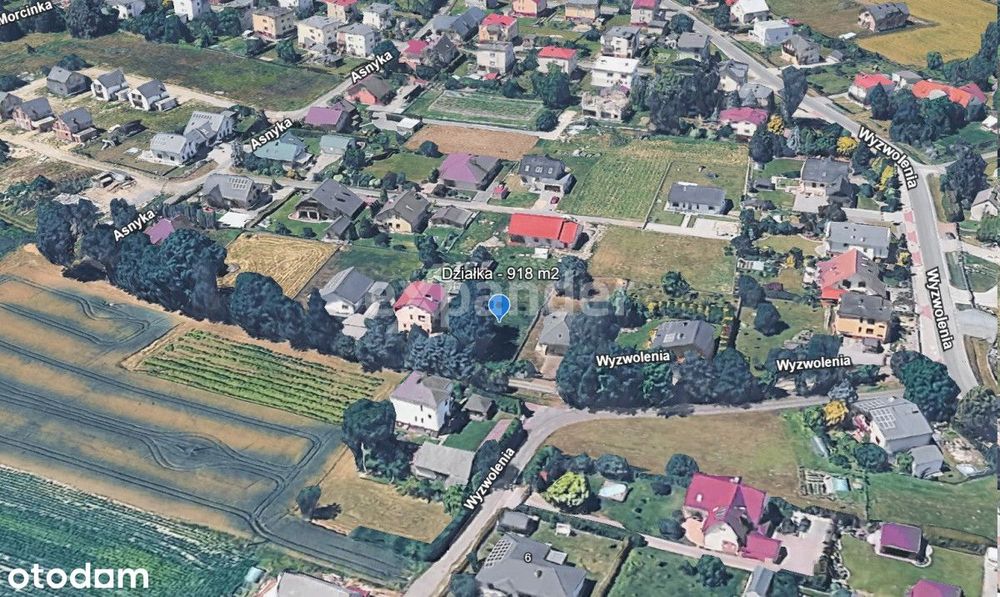 ul.Asnyka/spokojne os. domów - działka z mediami!