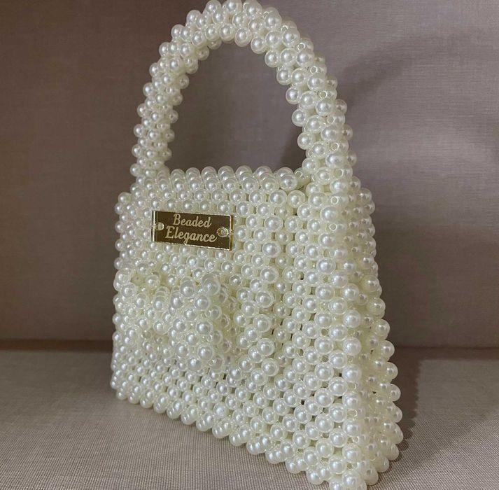 Mini Mala de Mão de Perolas
