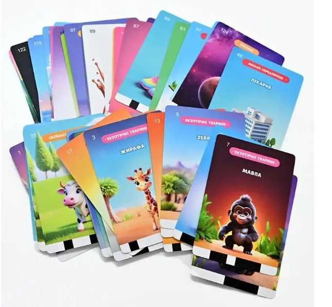Кардридер Жираф Розвиваючий планшет інтерактивний с карточками україн
