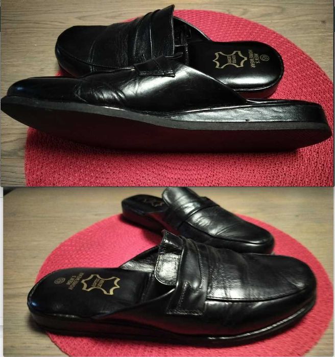 Капці чоловічі шкіряні, щльопанці, сабо