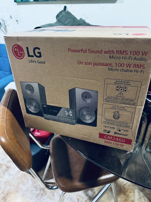 LG CM2460 – 100W RMS – Novo e Selado – Bluetooth + CD + Rádio