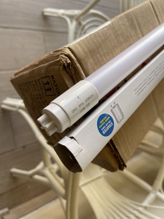 25 unidades de LED Tube T8 22W 150 cm Nano Plastic Non Rotation White