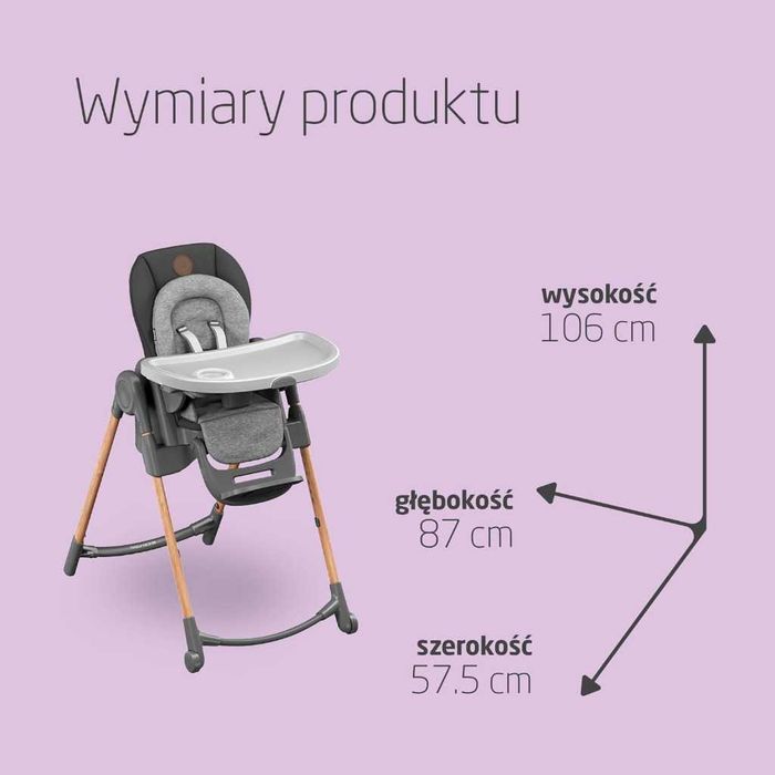 крісло для годування дитяче MAXI-COSI MINLA 8392 сірий
