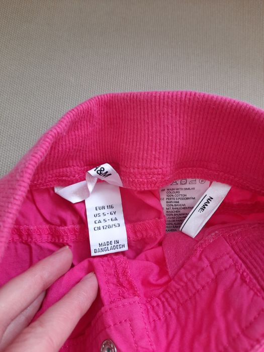 H&M spodenki dziewczęce 116 cm