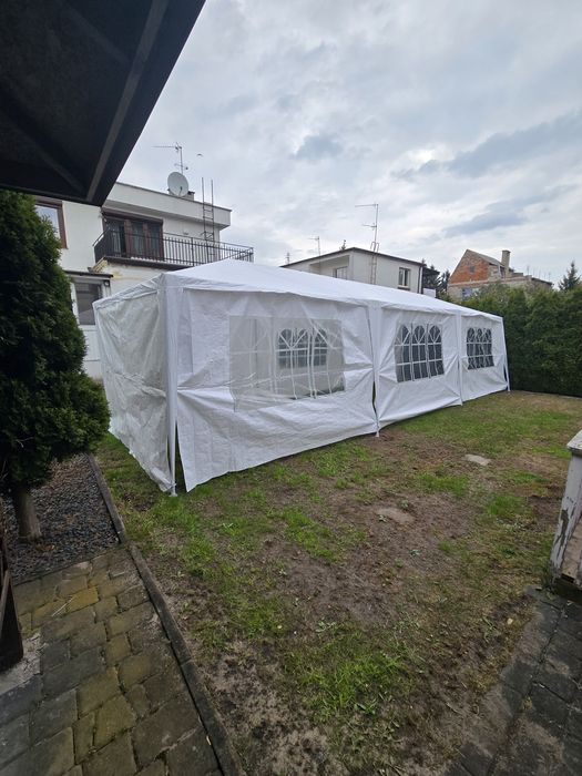 Bialy  pawilon ogrodowy 3X9m, 8 ścian imprezowy handlowy