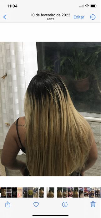 Mega hair em cápsula de queratina.
