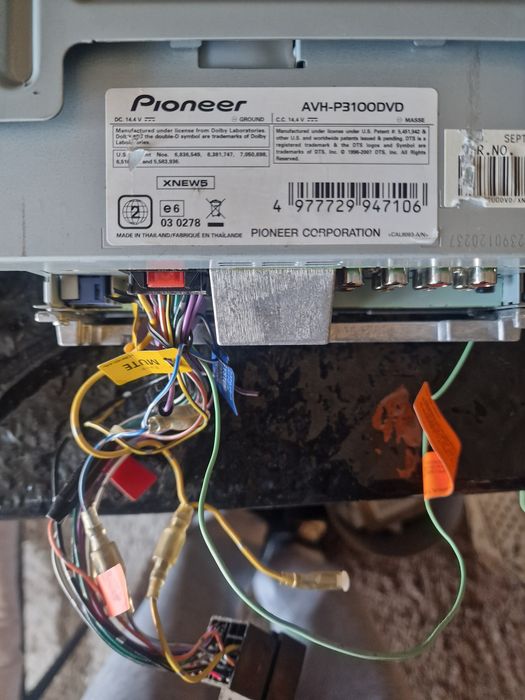 Radio samochodowe pioneer avh-p3100dvd 2din aux usb