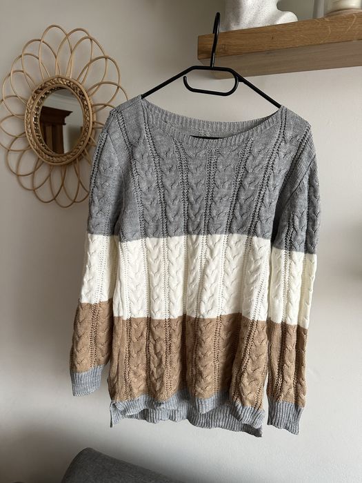 Sweter damski w paski M