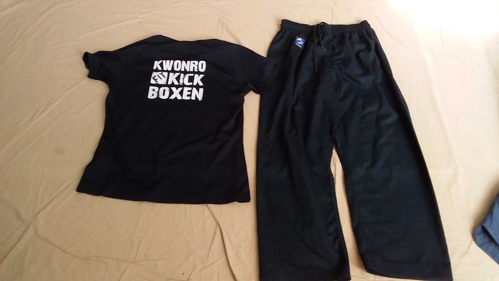 Кімоно борцівське дитяче, підліткове-чорне-BASIC -2/160