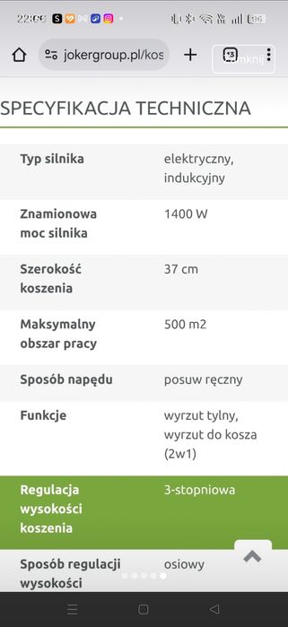 Kosiarka elektryczna Stiga