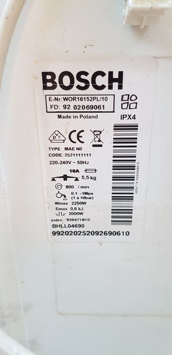 Пральна автомат Bosch classic 6 wor 16152 pl/10
