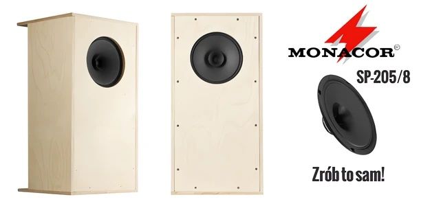 Kolumny Monacor SP 205/8 szerokopasmowe Open Baffle jak Greencone DIY