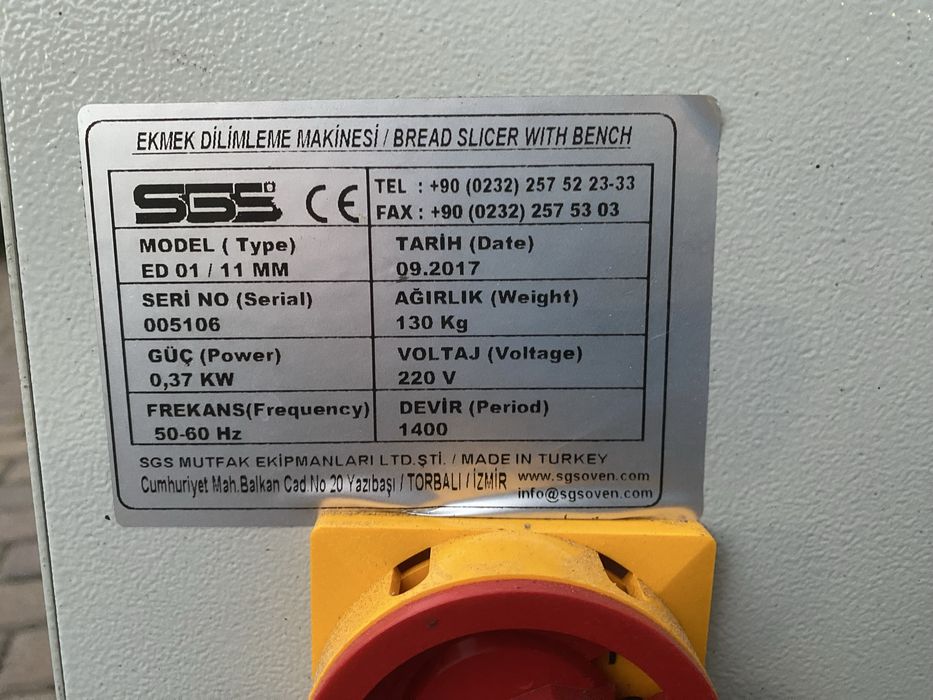 Krajalnica do chleba SGS ED 01/11 mm stan bardzo dobry