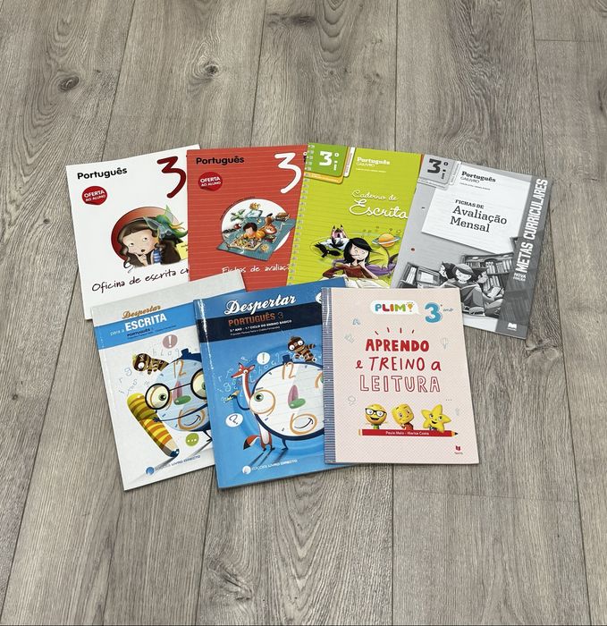 Livros de apoio ao estudo 3º ano - português, matemática e inglês