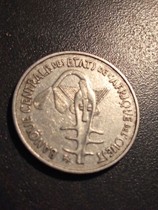 100 francos - Africa Ocidental 1969 -Niquel