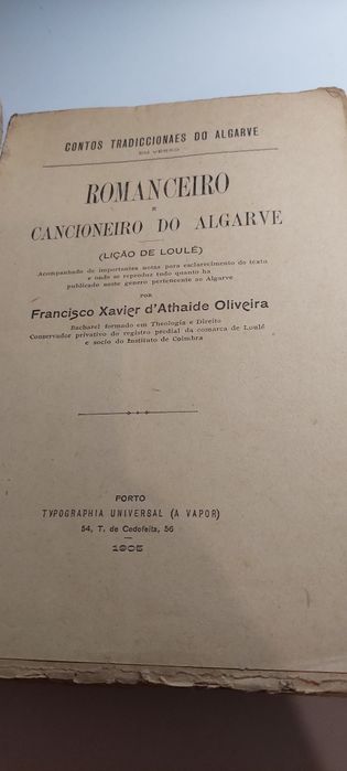 Romanceiro e Cancioneiro do Algarve, Lição de Loulé (1ª edição, 1905)