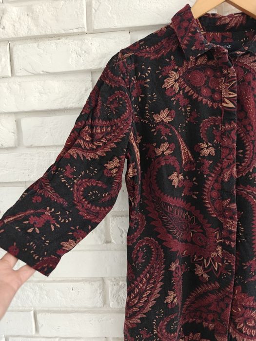 Next L Viscose paisley print short dress orient boho chic