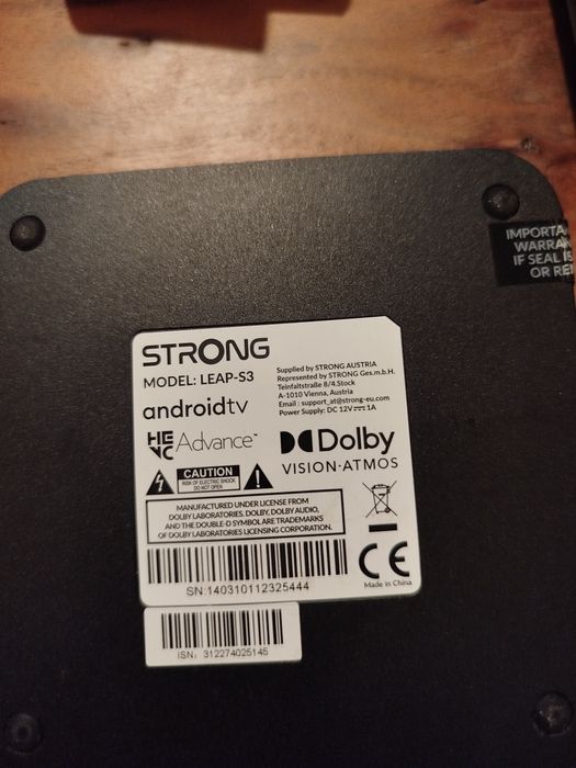 Strong LEAP-S3 Android TV Box 4K com Comando Original
