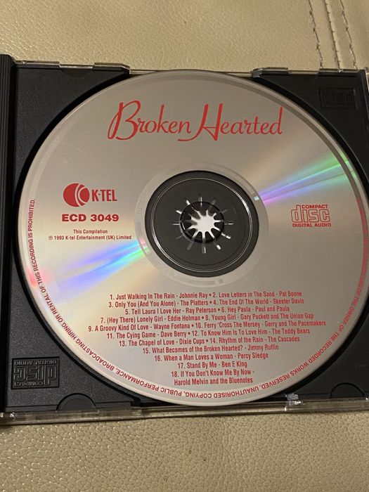 CD Broken Hearted - 18 Classic Tearjerkers (K-tel, 1993)