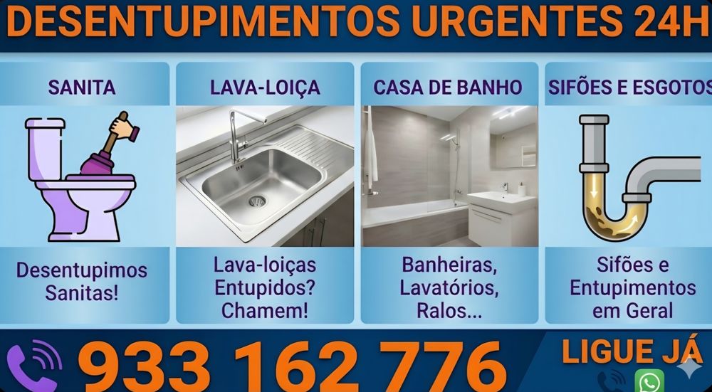 Desentupimento urgente 24 horas