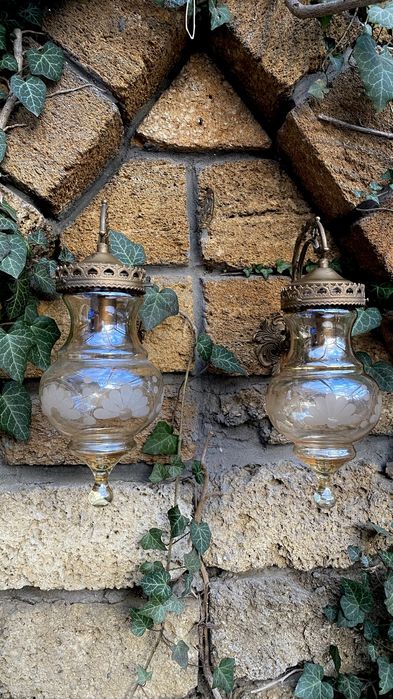 Винтаж. Бра парные абажур Капелька, большие, цена за пару, Италия