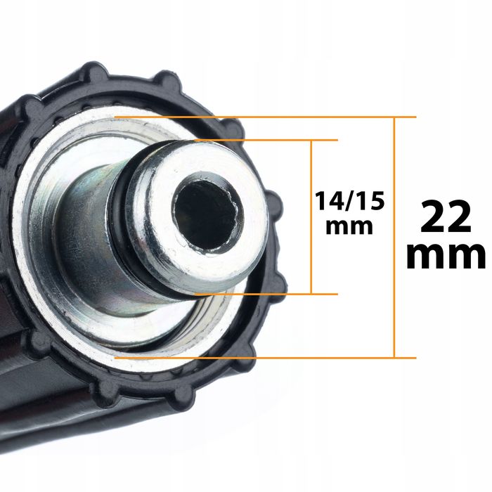 Wąż Wysokociśnieniowy 15M 155bar z Dyszą Mosiężną | do Karcher K1–K7