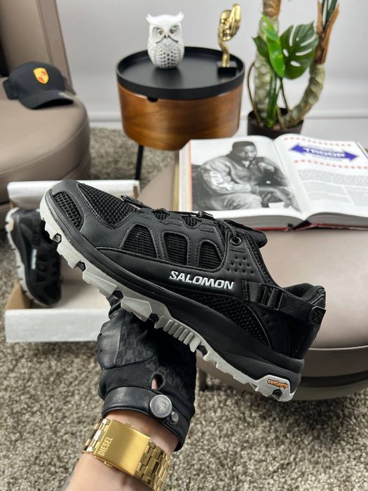 Крутезні чоловічі кросівки Solomon Techamphibian 5 Black Grey! Нові! Розміри: 41-45
