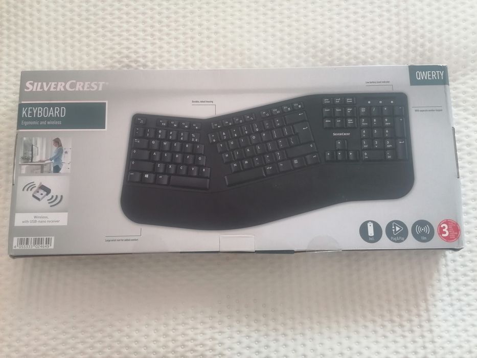 Klawiatura ergonomiczna i bezprzewodowa