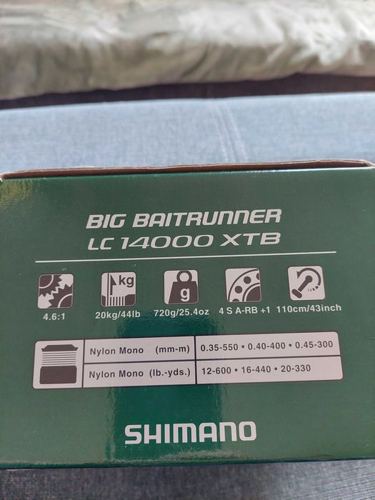 SHIMANO Big Baitrunner LC 14000 XTB. Stan idealny. Podbierak+mata.
