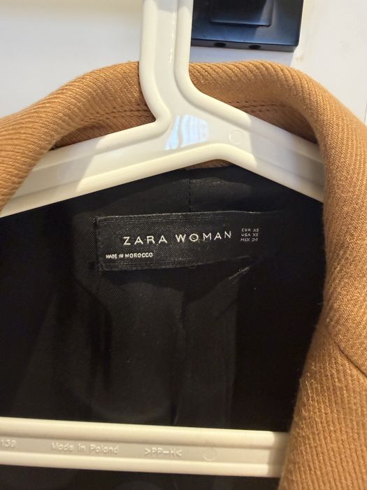 Plaszcz ZARA, camel, brazowy, XS