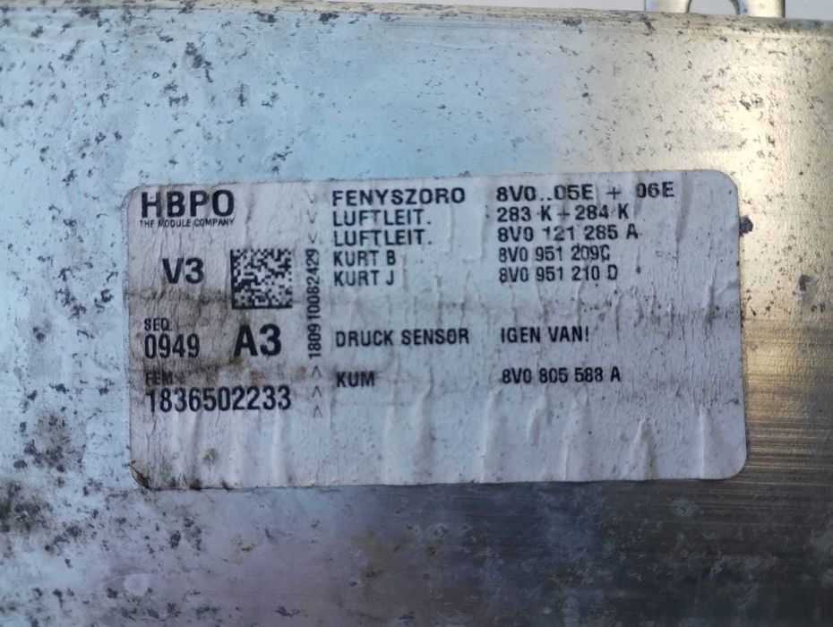 Belka zderzaka przód Audi A3 8V LIFT